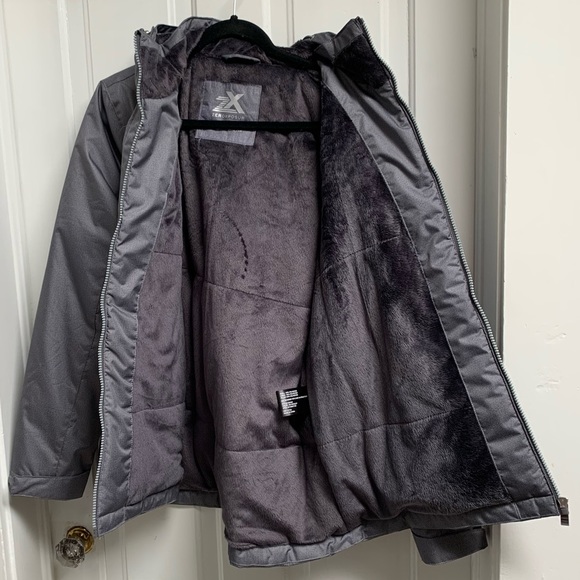 ZEROXPOSUR WHITE AND SILVER COLORBLOCK WOMENS XL INSULATED SNOW HOODED NWOT - Picture 7 of 14